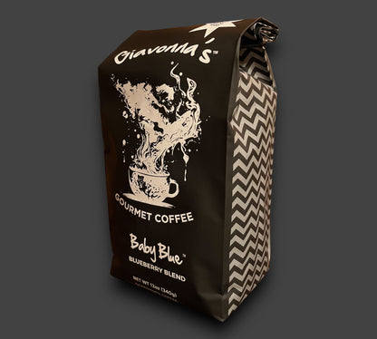 Baby Blue Blueberry 12 oz. ground coffee infused (NFZD) with 528Hz